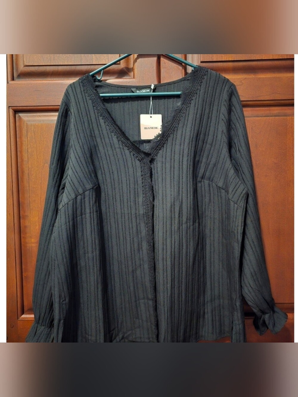 Black V-Neck Blouse